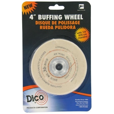 DICO 4 in. x .5 in. Cotton Buffing Wheel DI310949